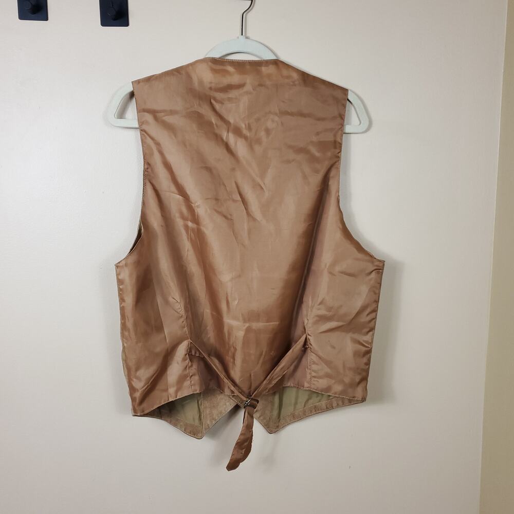 Vintage Basic Elements Leather Button-Up Vest Siz… - image 6